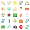 Application development icons set, cartoon style Royalty Free Stock Photo
