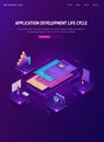 Application development life cycle banner Royalty Free Stock Photo