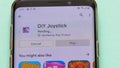 The application Diy joystick is downloaded and launched on a mobile device. Download app Diy joystick from google play. Applicatio