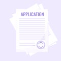 Application form submit flat style design icon sign vector illustration Royalty Free Stock Photo