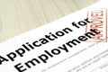 Application for Employment Royalty Free Stock Photo