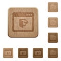 Application exit wooden buttons