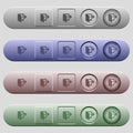 Application exit icons on horizontal menu bars