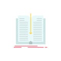 Application, File, Transfer, Book  Flat Color Icon. Vector icon banner Template Royalty Free Stock Photo