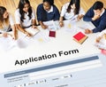 Application Form Document Filling Concept