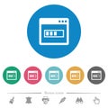 Application installing flat round icons