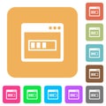 Application installing rounded square flat icons
