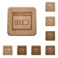 Application installing wooden buttons