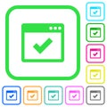 Application ok vivid colored flat icons