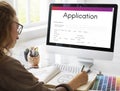 Application Online College Form Concept