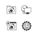 Application program and cloud computing vector icons Royalty Free Stock Photo
