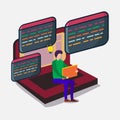 Application programing development concept vector illustration Royalty Free Stock Photo