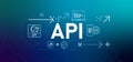 Application Programming Interface API different applications communicate and exchange data illustration role of API in modern Royalty Free Stock Photo
