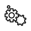 application programming interface line icon. gear isolated simple icon Royalty Free Stock Photo