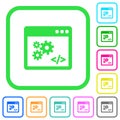 Application programming interface vivid colored flat icons icons Royalty Free Stock Photo