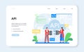 Application programming interface web banner or landing page. Royalty Free Stock Photo