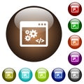 Application programming interface color glass buttons Royalty Free Stock Photo