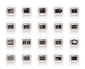Application, Programming, Server and computer icon Royalty Free Stock Photo