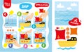 Application Ship Kid Game Printable Worksheet Vector