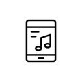 Application, smartphone, rock icon. Simple line, outline vector elements of rock n roll icons for ui and ux, website or mobile Royalty Free Stock Photo