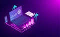 Application and software Analysis trends and financial strategy concept. Online statistics and data Analytics on laptop and mobile