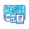 application software icon doodle illustration Royalty Free Stock Photo