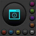 Application speed dark push buttons with color icons