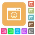 Application speed rounded square flat icons