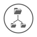 Application structure, folder, folder structure icon. Gray vector graphics Royalty Free Stock Photo