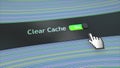 Application system setting Clear cache.