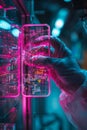 Application of technology in monitoring and enhancing personal health through biohacking and smart sensor implants.