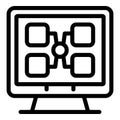 IT application testing icon outline vector. Beta version evaluator Royalty Free Stock Photo