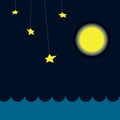 Application on theme of night sea