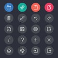 Application toolbar line icons Royalty Free Stock Photo