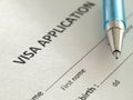 Application for visa Royalty Free Stock Photo
