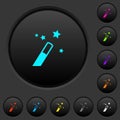 Application wizard dark push buttons with color icons