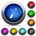 Application wizard round glossy buttons