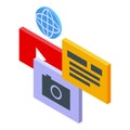 Applications icon, isometric style