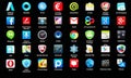 Applications icons, screen tablet