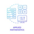 Applied mathematics blue gradient concept icon