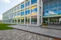 Applied Sciences building with colored reflecting windows in Delft, Netherlands Royalty Free Stock Photo