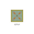 Applique line icon