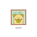 Applique line icon