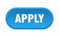 apply button. rounded sign on white background