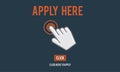 Apply Here Apply Online Job Concept