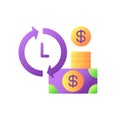 Apply for loans vector flat color icon Royalty Free Stock Photo