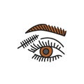 Apply mascara line color icon. Sign for web page, mobile app