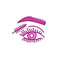 Apply mascara line color icon. Sign for web page, mobile app