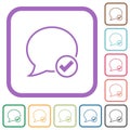Apply message outline simple icons
