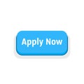 Apply now blue cartoon button